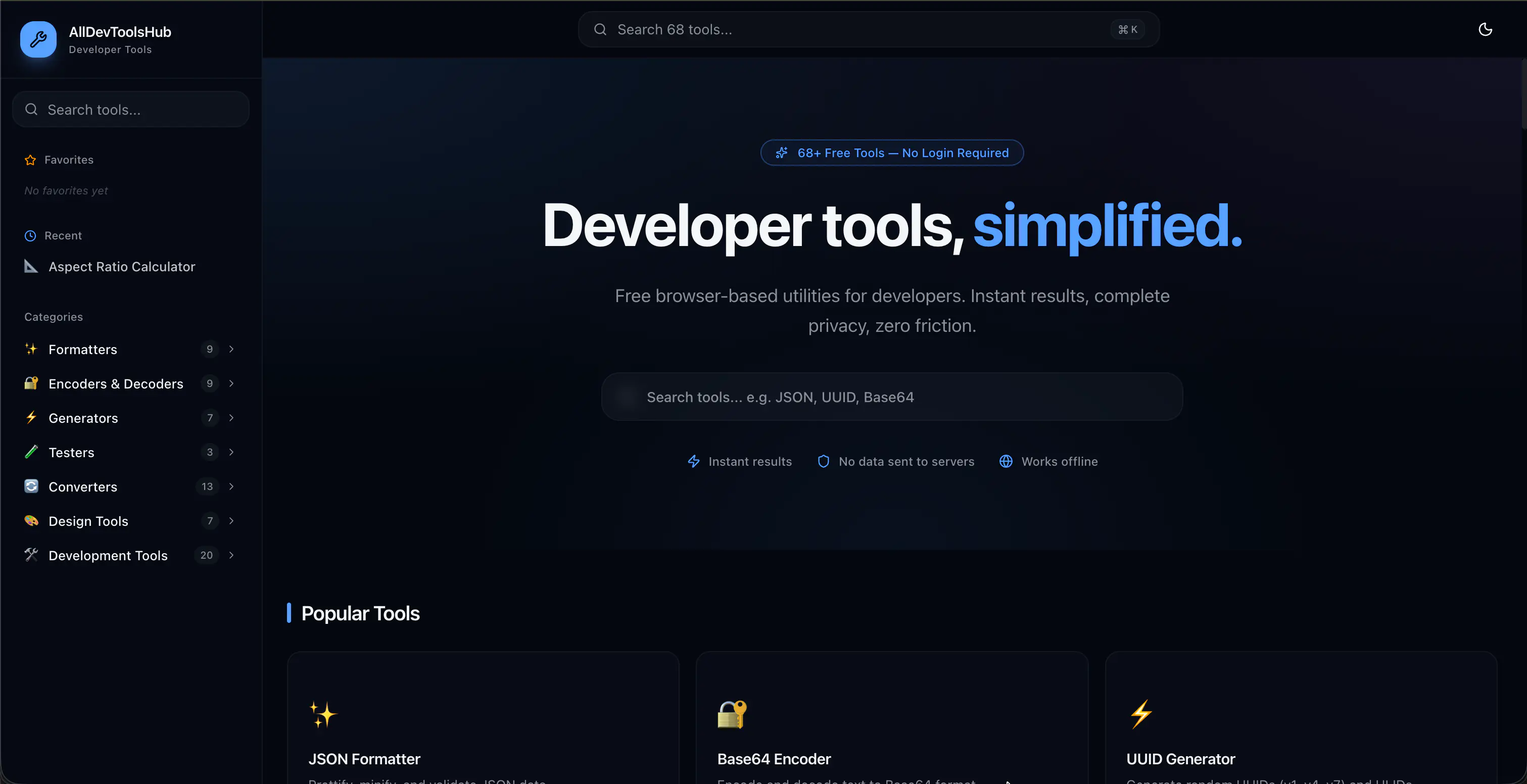 Homepage & Tool Discovery