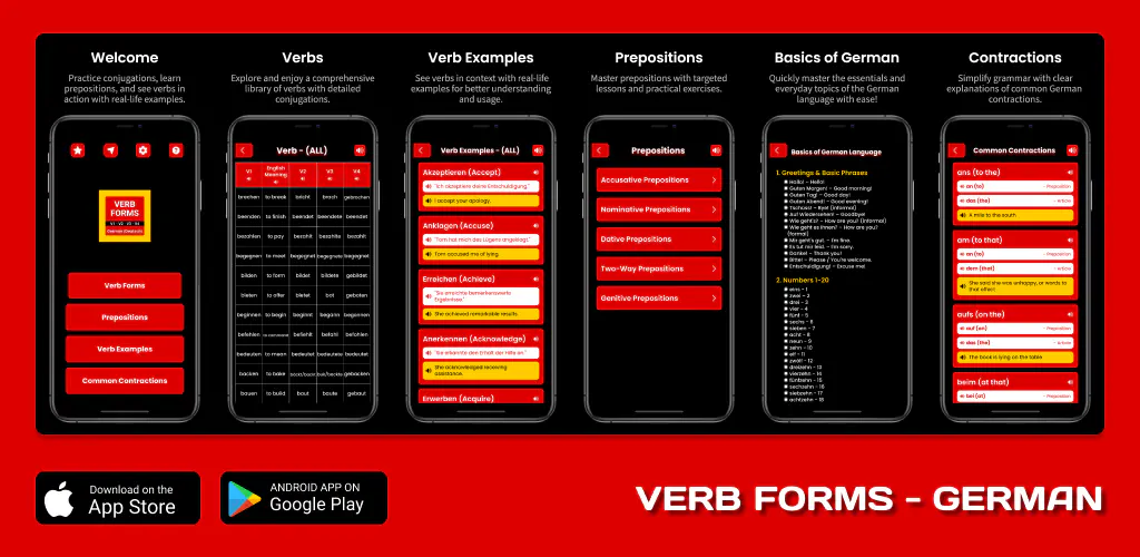 Learn German: Verb Forms & Grammar App