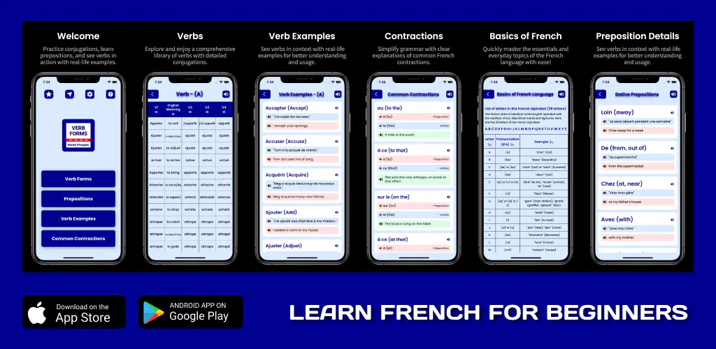Learn French: Verb Forms & Grammar App