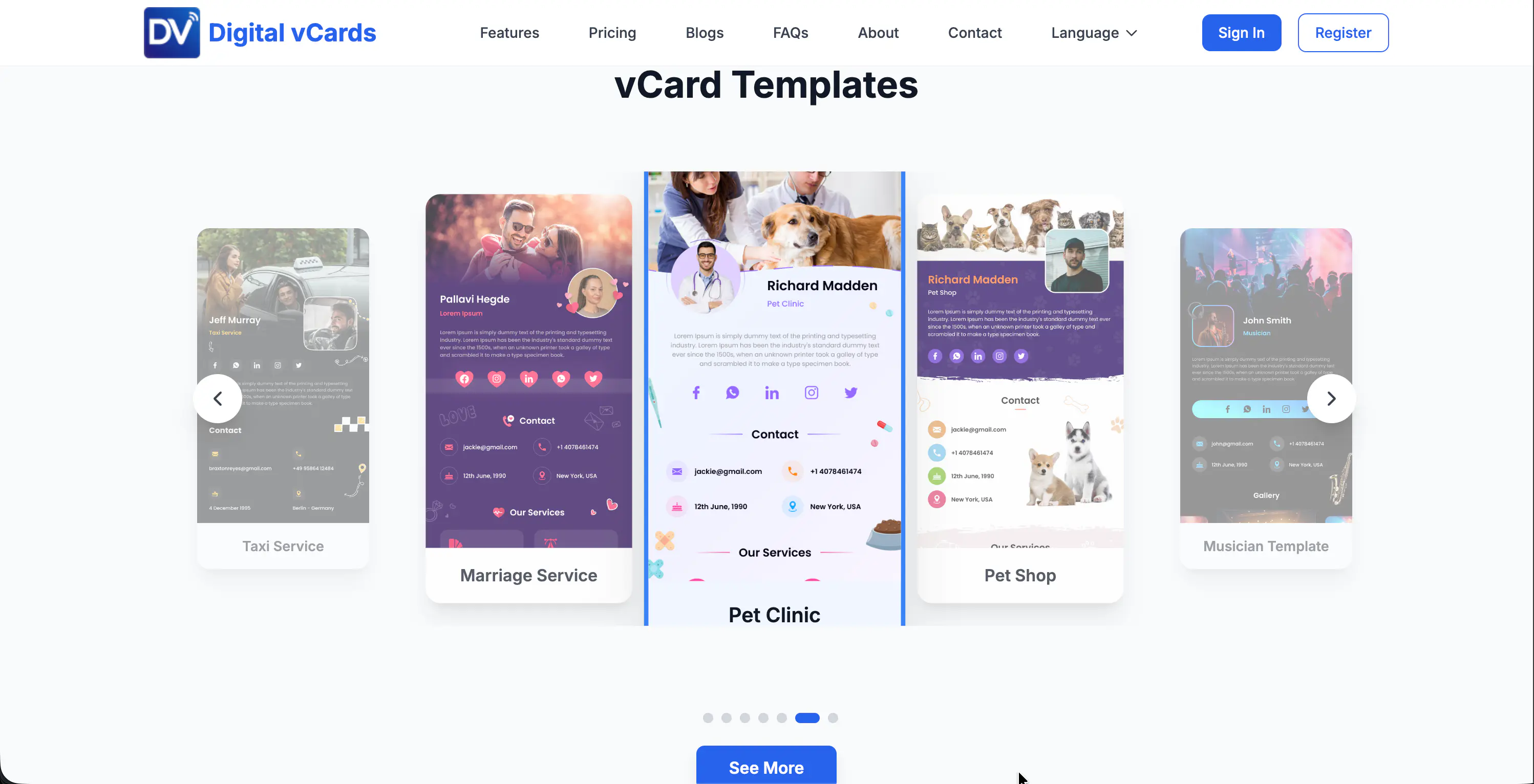 Homepage & Card Gallery
